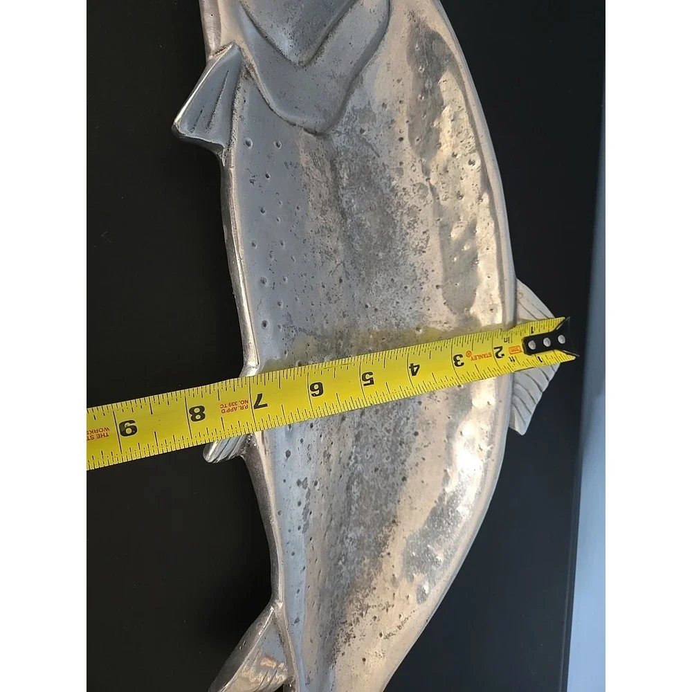 Vtg Trout Fish Large Aluminum Platter Tray Bruce Cox ?